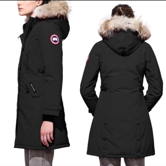 Canada Goose Women's 2506L Kensington Parka Coat in Black Size M - Picture 2 of 12